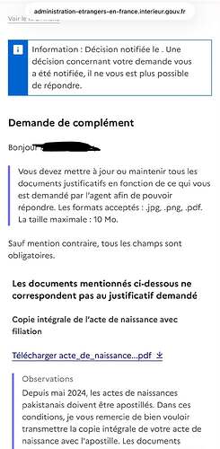 Naturalisation 2026 : Demande d'acte de naissance apostillé